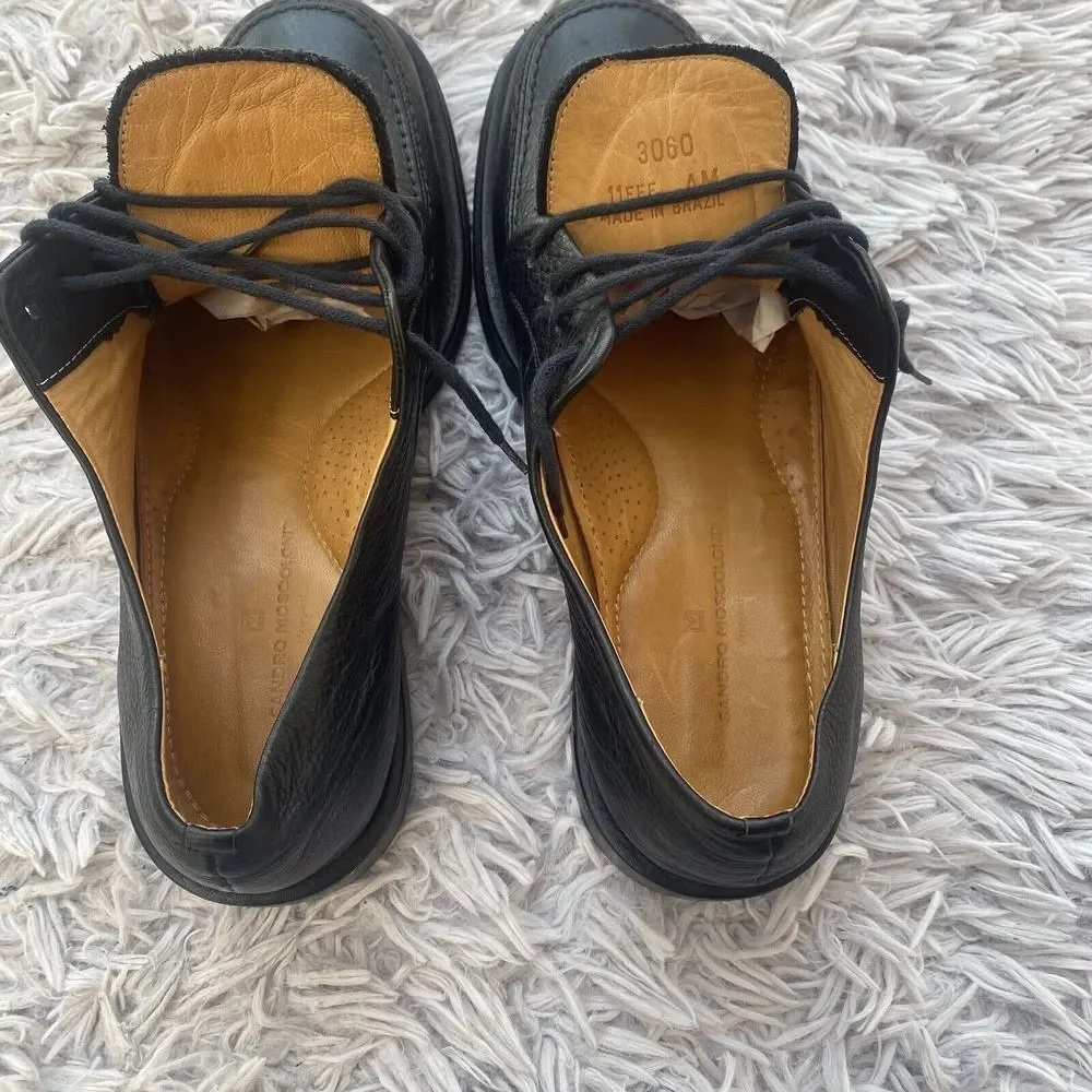 Sandro Moscoloni 3060 Men's Size 11 Dress Shoes Black‎ Leather Sheepskin Comfort